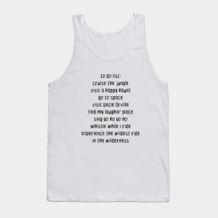 To Do List - Happiest Place on Earth Tank Top